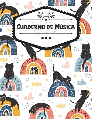 Cuaderno de Música Cuaderno de pentagramas, Libro de partituras Con pentagramas para composición musical, Regalo para amantes de la música y amantes