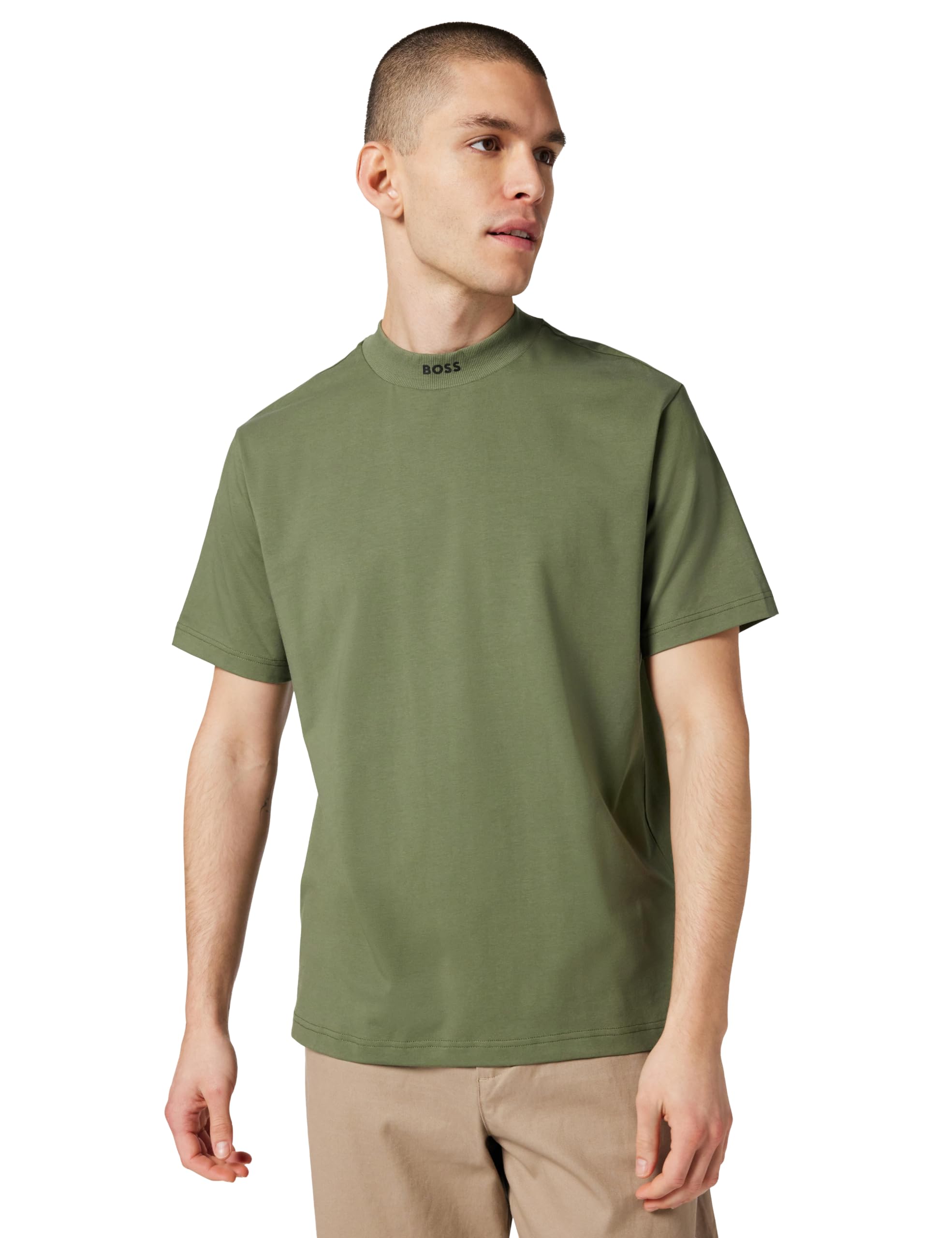 BOSS Men's T-Shirt, Dark Beige 257, XL