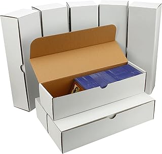 Card storage box for Top loaders for Cards 3”x4”,Collectible Trading Card Cases,card storage box fits Baseball Cards, Football Cards, Basketball Cards, reliable and safe to store your diverse cards (8-Pack-White)