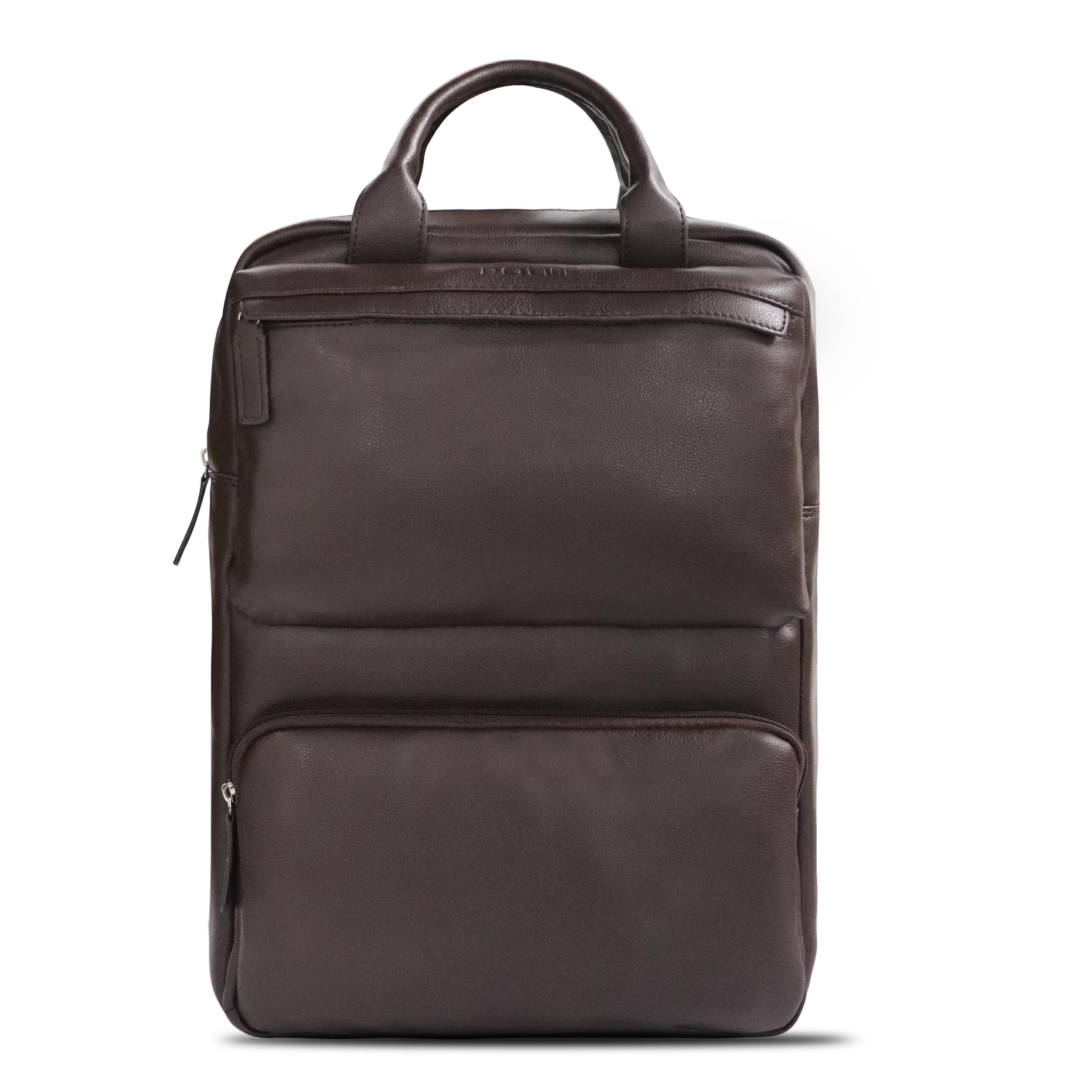 police Leather Laptop Backpack for Men & Women | 15 inch College Bag for Boys & Girls | Lightweight Office Backpack with Splash-Proof Design & Adjustable Padded Straps-picture-12