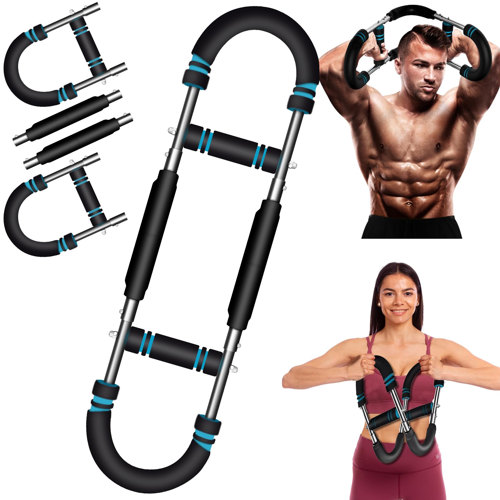 Twister Arm Trainer With Chest Exercise Function - 60-110lb Adjustable Arm & Chest Trainer For Men Shoulders Forearms Strength Support