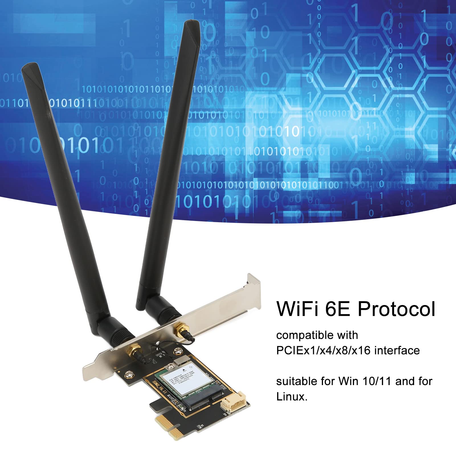 Scheda PCIe WiFi 6E, AW-XB530NF MT7922 RZ616 2.4G/5G/6Ghz Tri-Band WIFI6E Adattatore per Scheda di Rete Wireless Bluetooth 5.2.