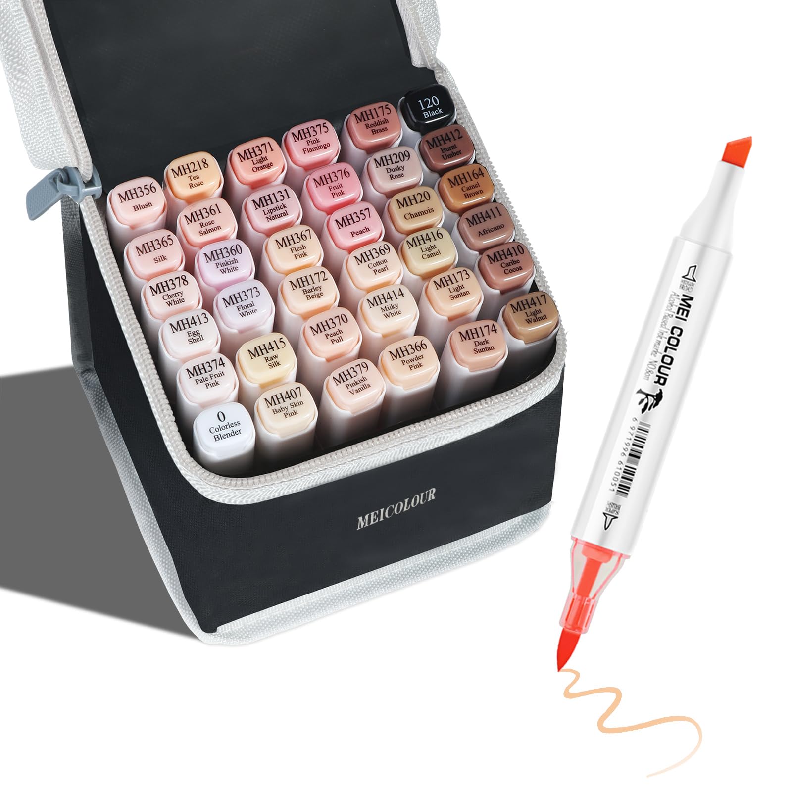 Amazon | MEI COLOUR 肌色 アルコールマーカー ブラシチップセット