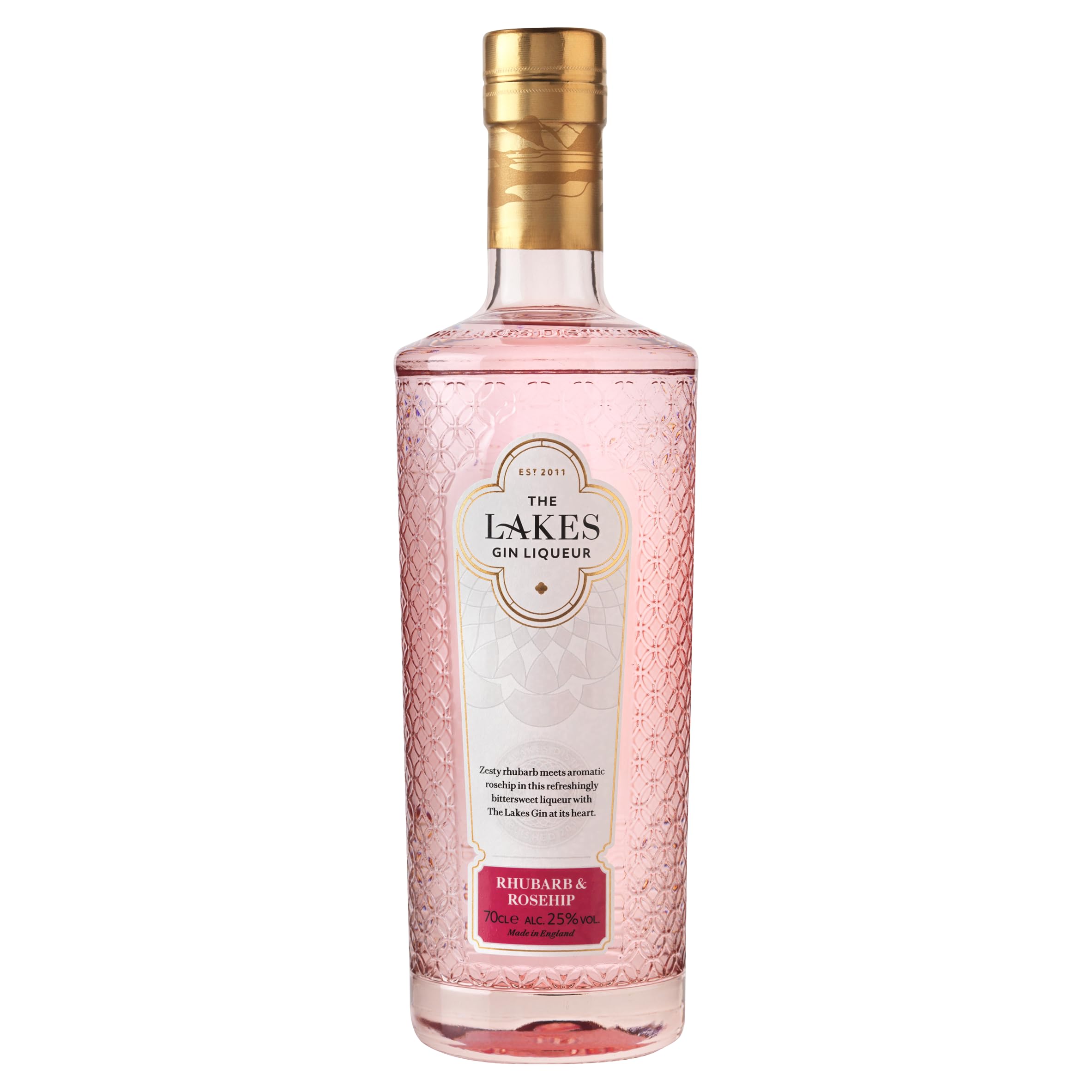 The Lakes Rhubarb and Rosehip Gin Liqueur (25% ABV, 70cl)