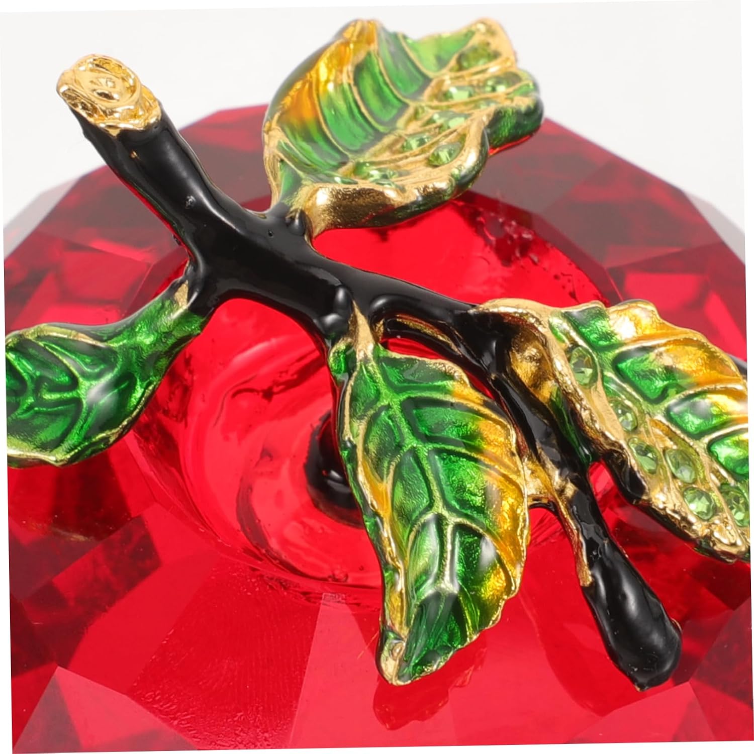 Cabilock Crystal Figurine Enamel Decor for Christmas Birthdays Elegant Desk Ornament Creative Crystal Craft for Festive Celebrations