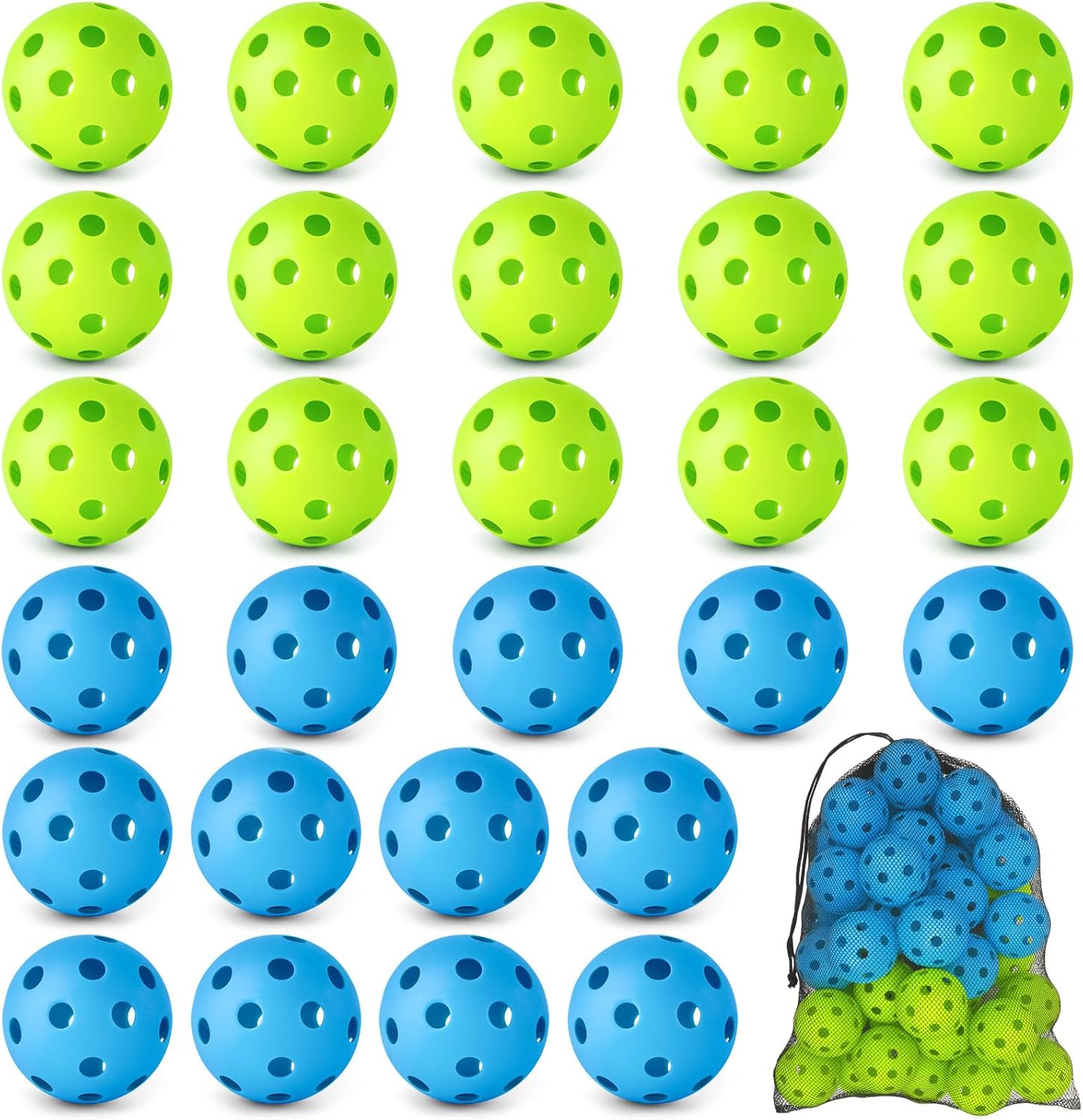 Mototo 12/30/60 Practice Baseballs for Hitting, 2.8 Inch Plastic Soft Baseballs for Practice Lightweight Soft Ball Hollow Training Softball for Sport Pitching Batting