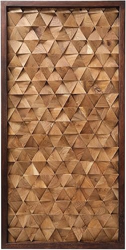 CONSDAN Wood Wall Decor | USA Grown Hardwood, Rustic Wooden Wall Art, Home Decorations for Living Room and Bedroom Aesthetic, Framed and Ready to