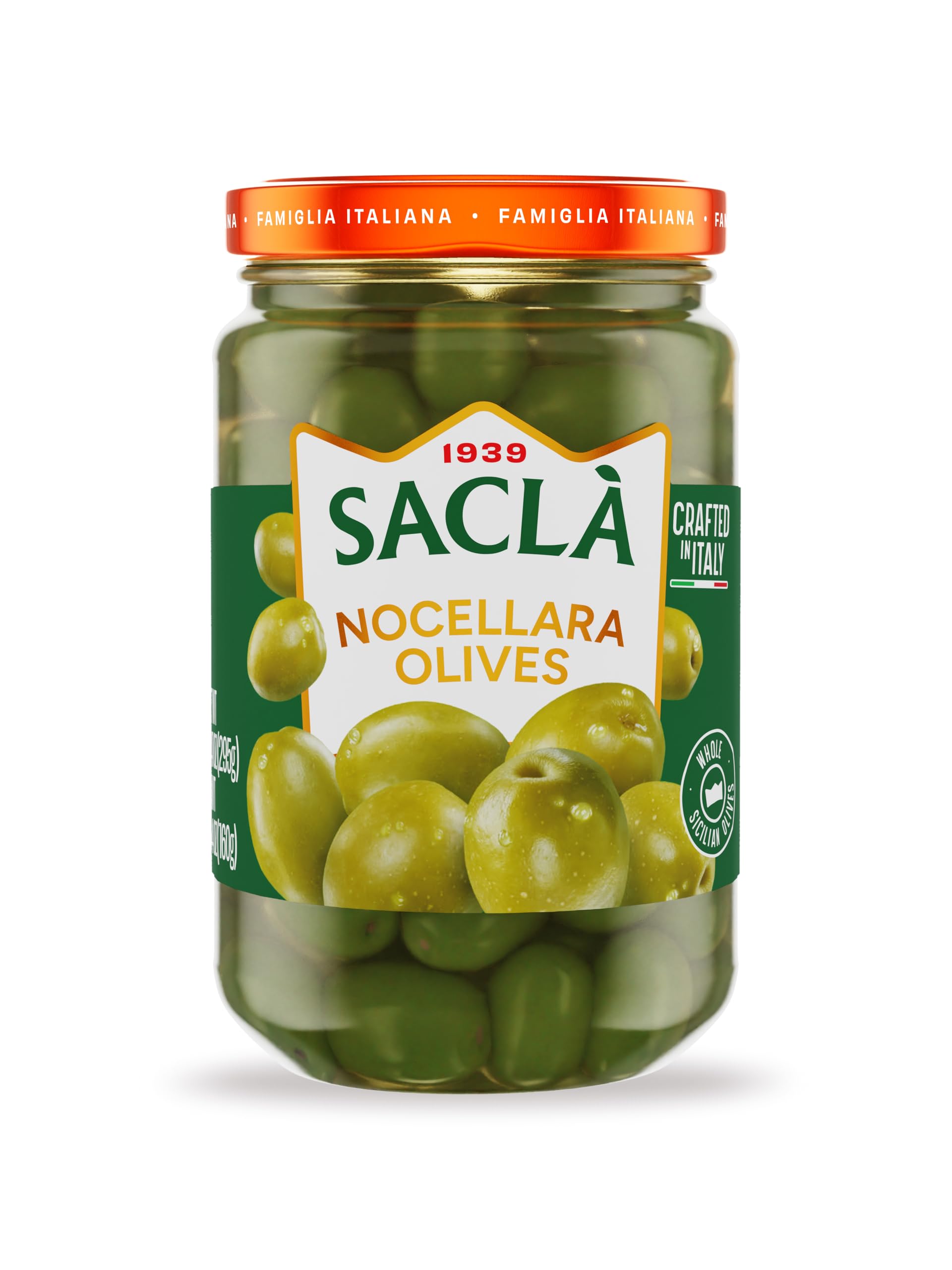 Amazon.com : SACLA Whole Nocellara Olives | Italian Green