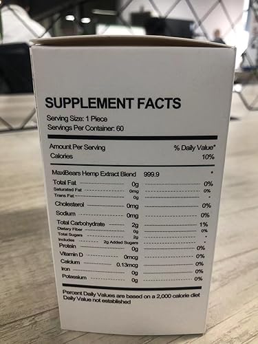 Miniatura 2 de Paquete de 2 gomitas de cáñamo de 1,200,000 mg de alta resistencia, 90 unidades de osito de gomitas afrutadas para aliviar el estrés con aceite de