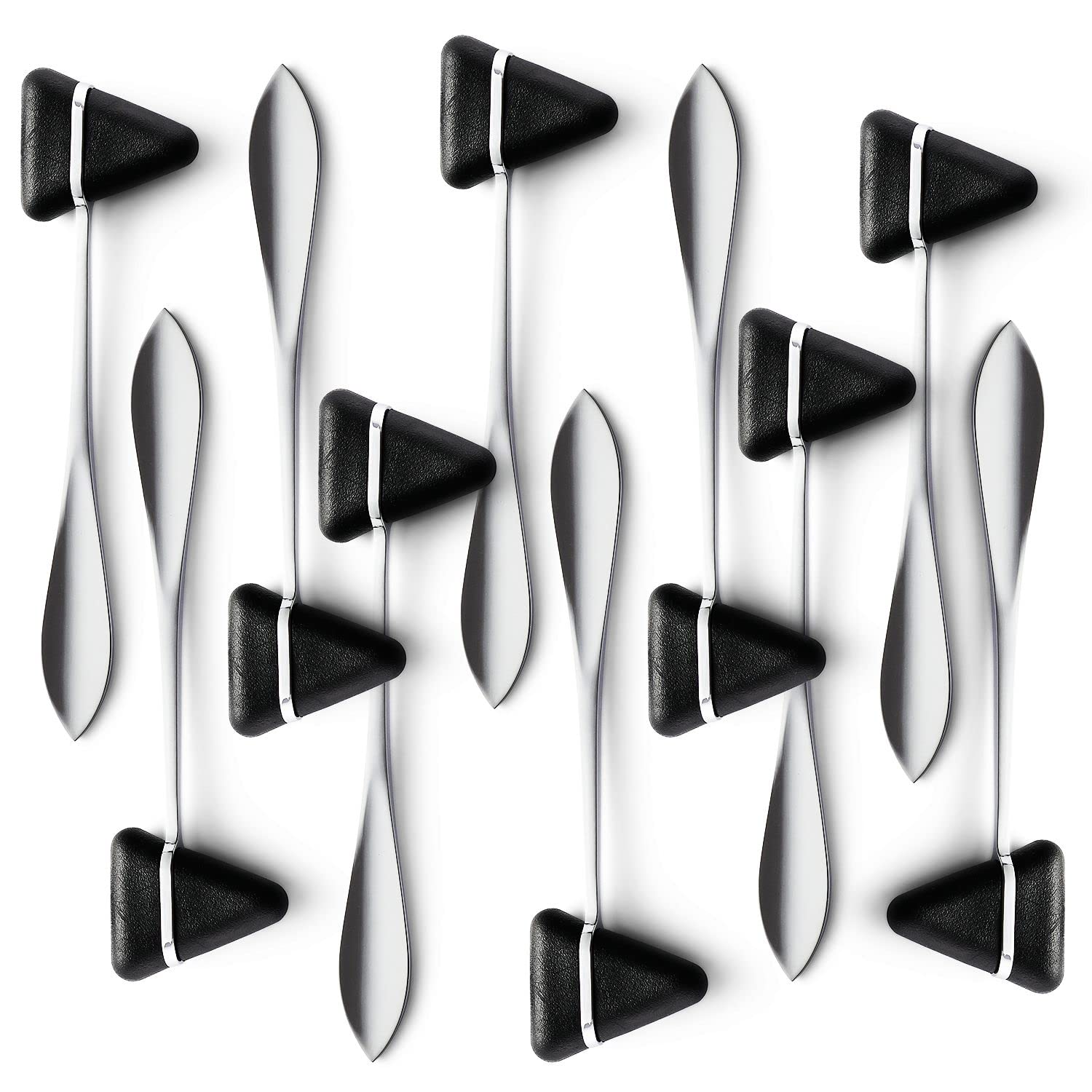 Primacare DH-3692-10 Pack of 10 Taylor Neuro Hammers with Stealth Black Heads, Stainless Steel Percussion Reflex Hammers, Doctor and Surgical Tools, Medical Supplies for Surgeons and Nurses, 7.5"