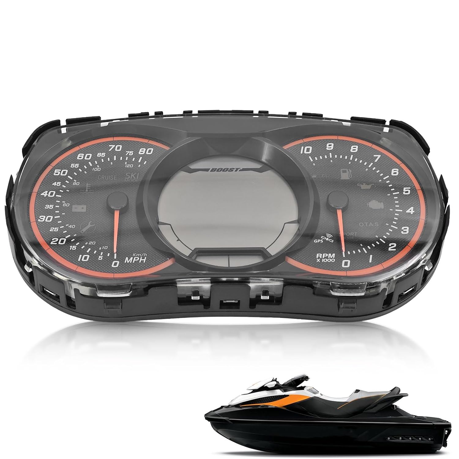 278002961 LCD Gauge Instrument Cluster Assembly Compatible with Sea-Doo RXP-X RXT-X AS 260 260RS 2012-2013 Replace 278002716 995656