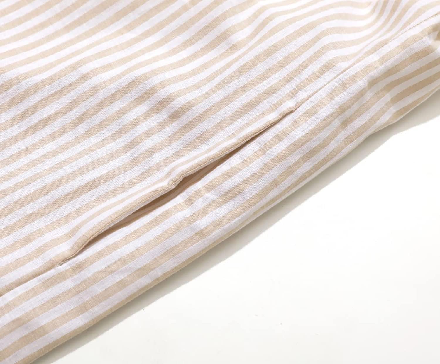 utcoco Womens Striped Long Sleeve Dress Casual Loose Button Down Cotton Maxi Shirt Dress - Image 6