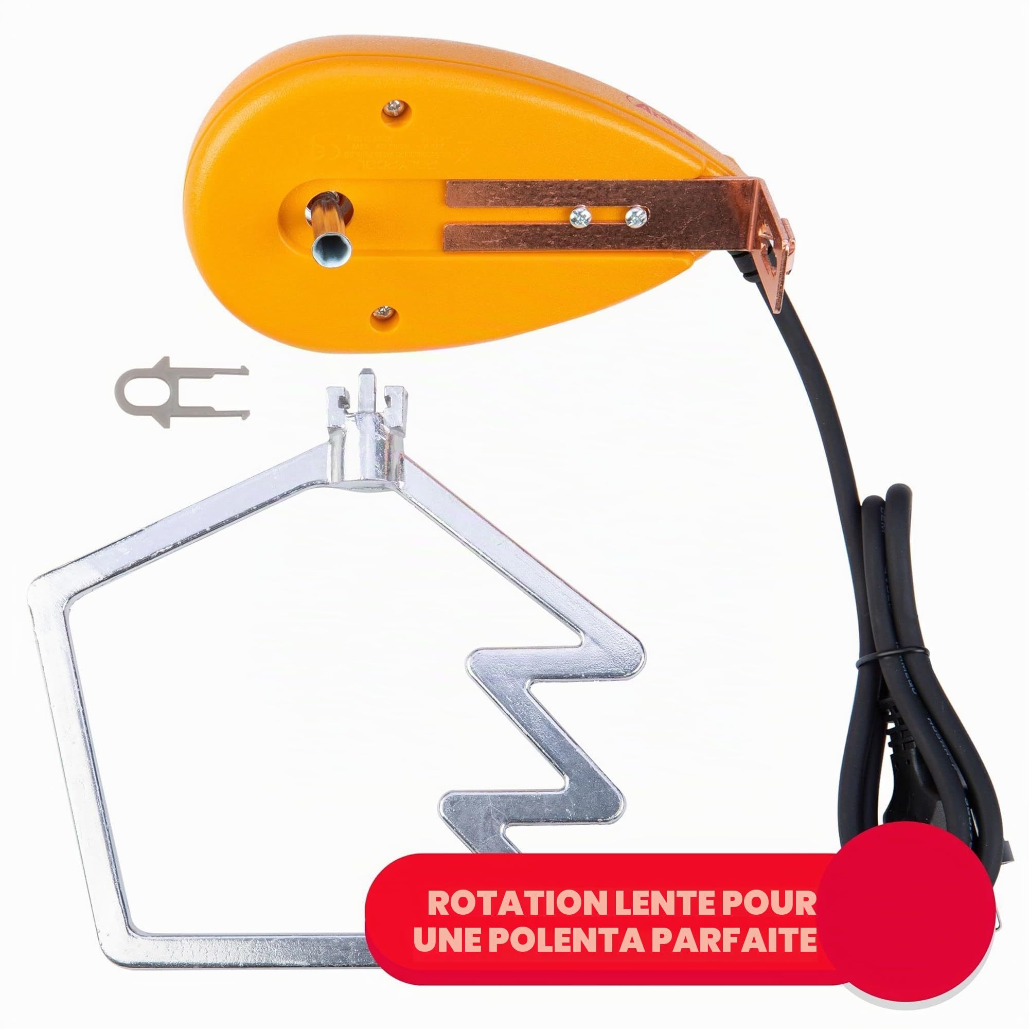 ARDES - AR24AM81 Chaudron Acier INOX Diamètre 28cm Mélangeur Polenta Confiture, Ardes Chaudron pour Foyer à Induction, Mélangeur avec Moteur Électrique, Raccord à Baïonnette Facile à Nettoyer
