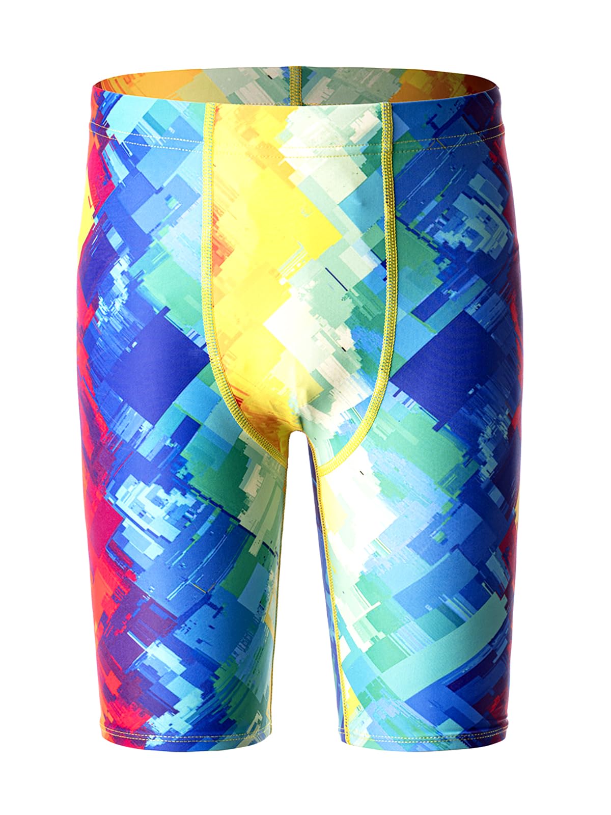 DEVOROPA Boys Swim Jammers Youth Competitive Swim Team Trunks Racing Swimsuit Athletic Swimming Shorts Slim/Standard/Husky
