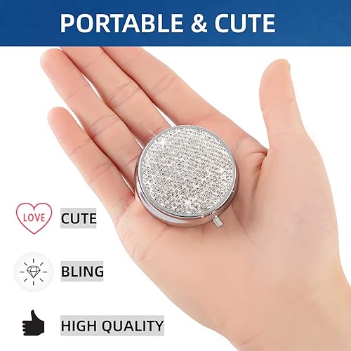 Miniatura 5 de EveryBling Organizador de píldoras de viaje, caja de medicina pequeña, lindo contenedor de píldoras para bolso, soporte portátil para píldoras para