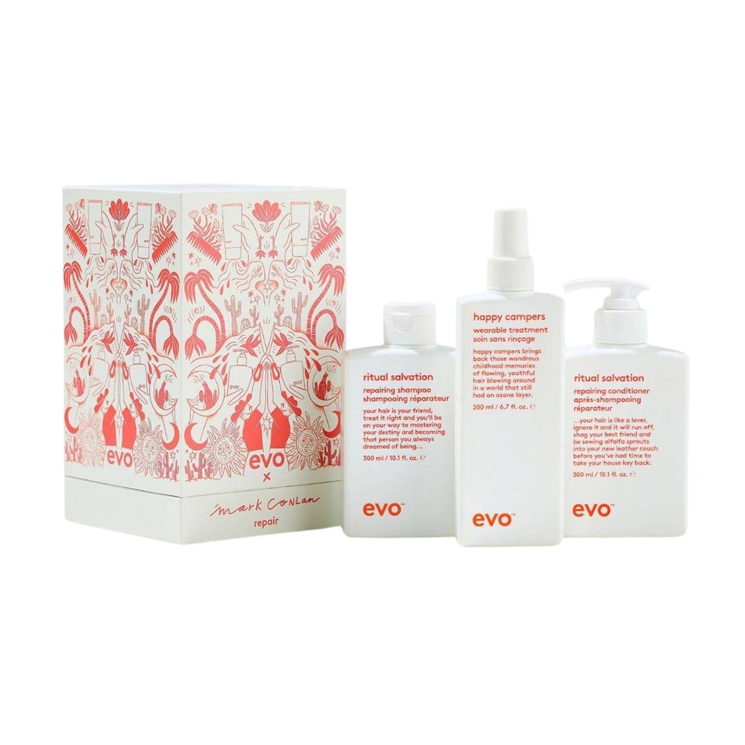 Evo Good Givin' Hair Strengthening Kit, Gift Set - Sulfate-Free Shampoo, Conditioner & Repair Treatment for Damaged & Color-Treated Hair
