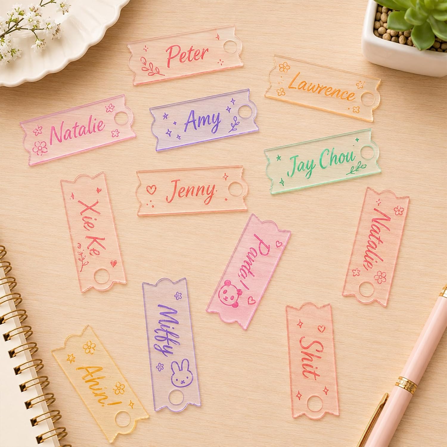 10-Cavity Name Plates Resin Keychain Molds for 20oz/30oz & 40oz Cups Lid, Silicone Mold Tumbler Name Tags for Tumbler Cup Lid, Keychain Crafts