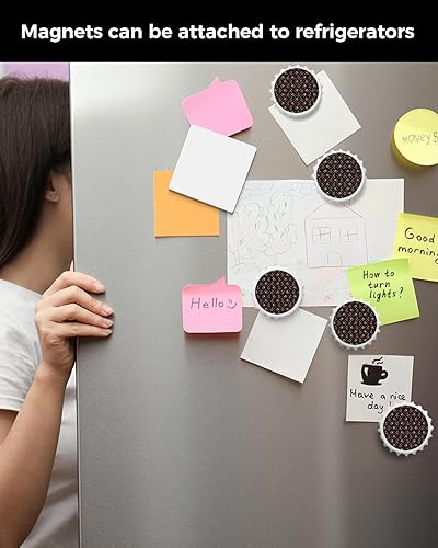 Miniatura 4 de Fruit Cherry Beer Bottle Opener Fridge Magnets, Bohomis Polka Dot Black Spring Leaves Magnetic Strong Refrigerator Sticker for Withboard Cool Gadget