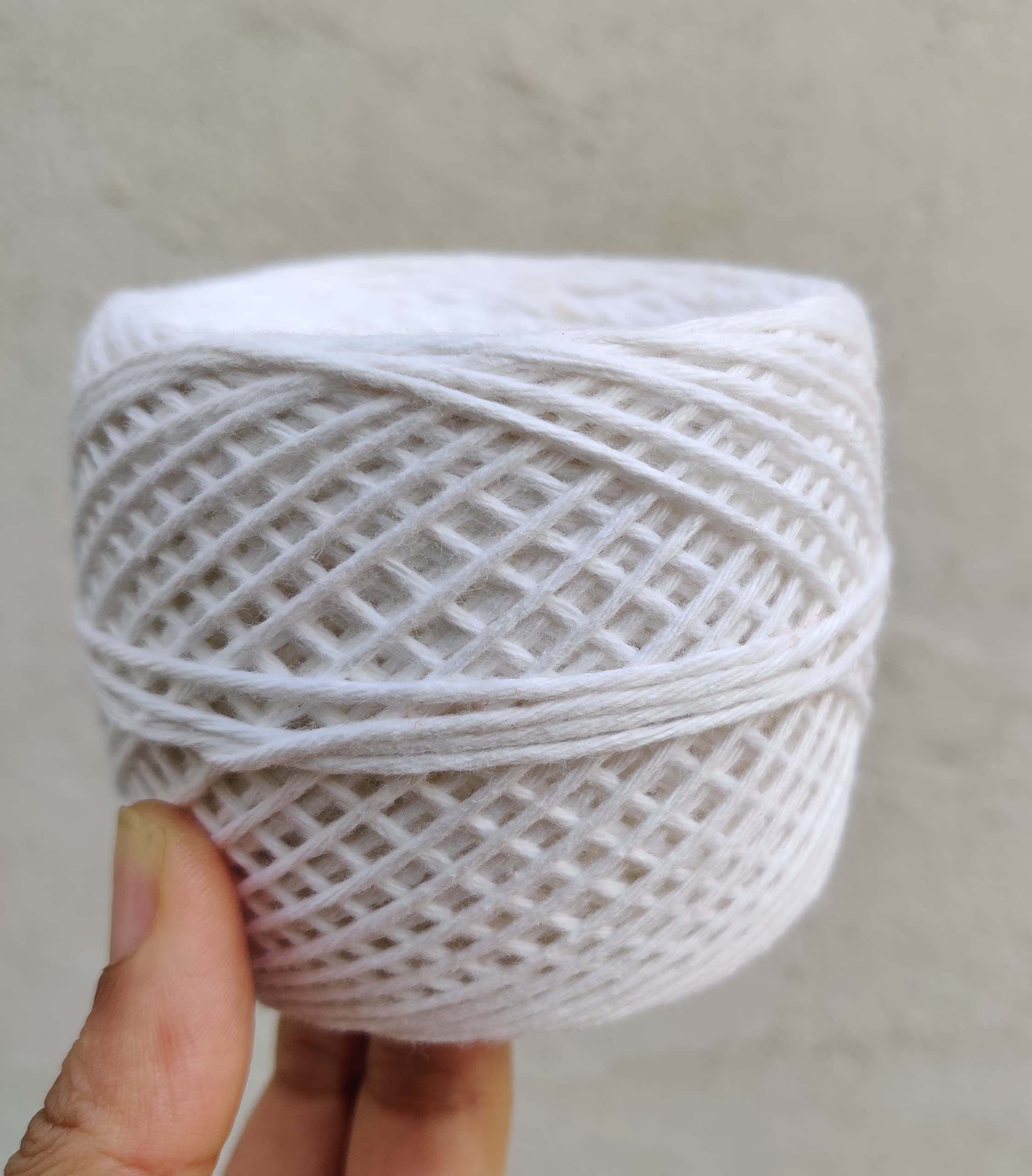 Sponsored Ad - 8 ply Cotton Yarn Baby Soft Thick Materials for Knitting,Crochet,Macrame,DIY Craft 100 gm Ball (100 gm, White)