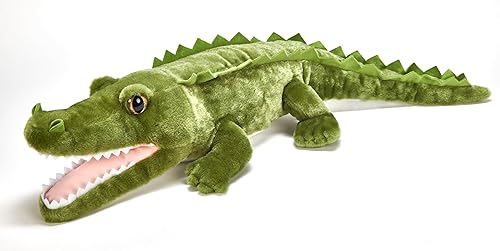 Miniatura 1 de The Petting Zoo Peluche de cocodrilo verde, regalos para niños, animales salvajes del zoológico Onez, juguete de peluche de cocodrilo de 34 pulgadas