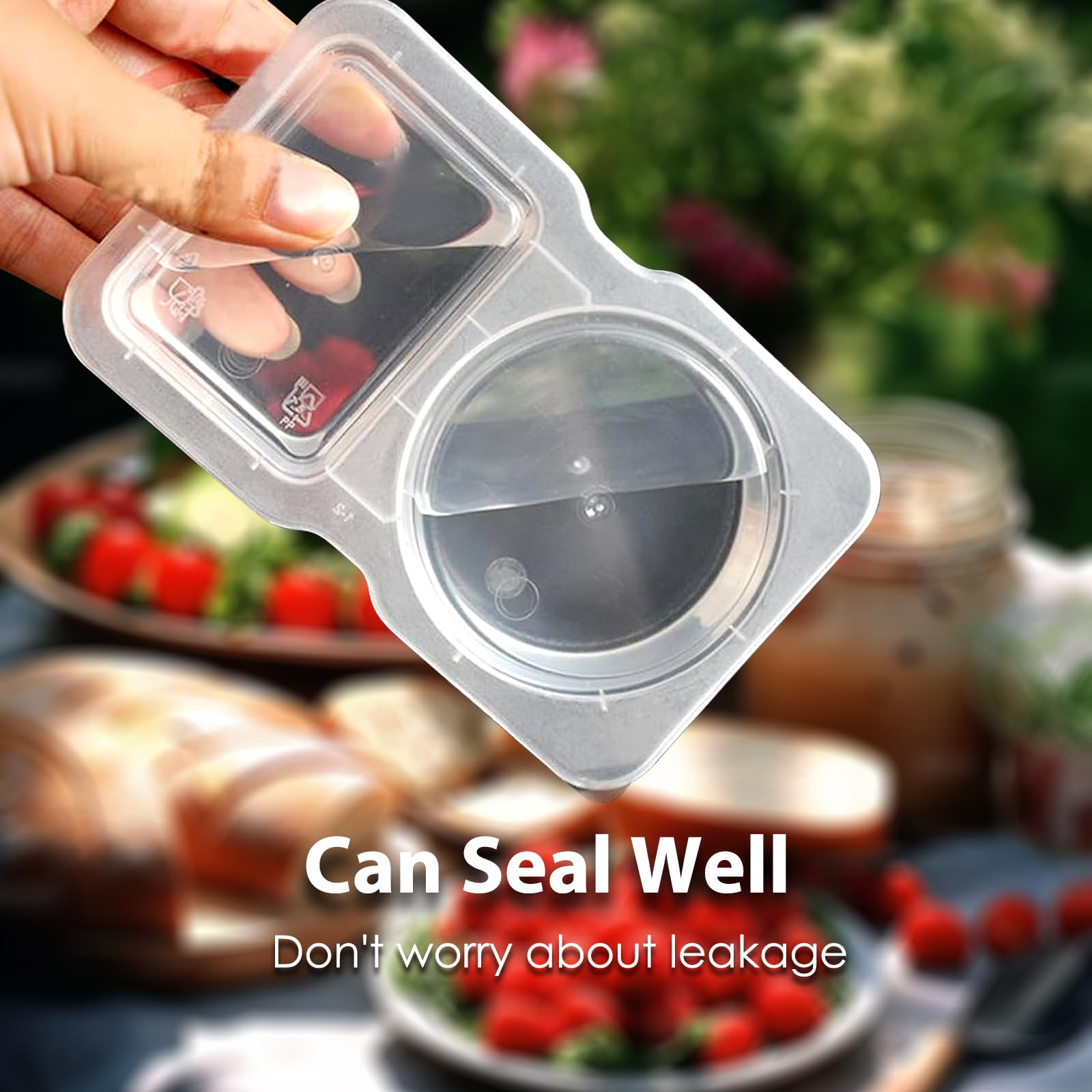10 Petits Gobelets Réutilisables 130ml Avec Couvercles - Pour Sauces, Condiments, épices