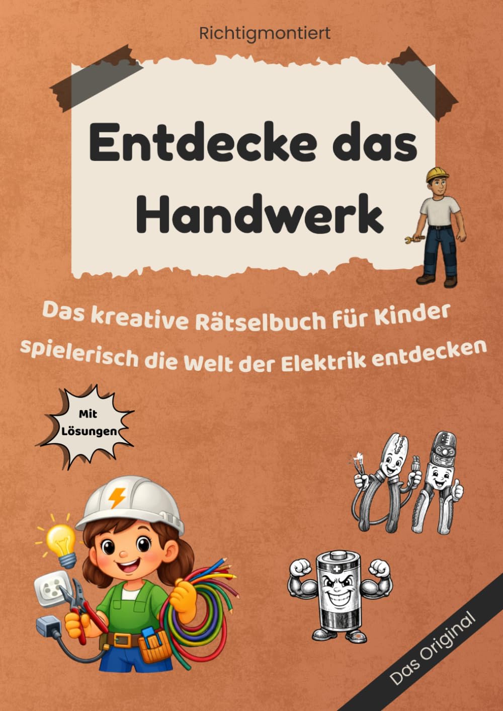 Entdecke das Handwerk: Das kreative Rätselbuch für Kinder, spielerisch die Welt der Elektrik entdecken.