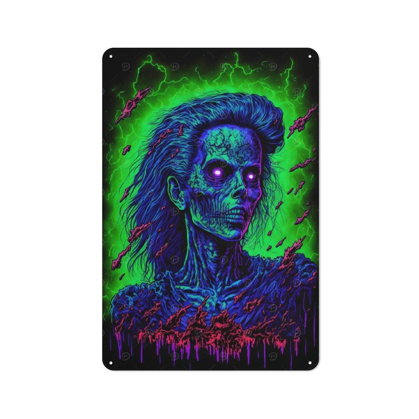 Junmoney Zombified Simple Retro Tin Sign 30X20cm Featuring Studio Wall Plaque For Office, Study, Studio Or Hallway
