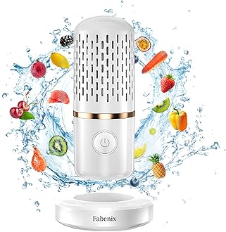 Fruit And Vegetable Cleaning Machine, Plastic Fruit And Vegetable Cleaner, Usb Wireless Food Purifier, Cleaner Device For Washing Fruits, Vegetables, Rice, Meat, And Tableware (White)