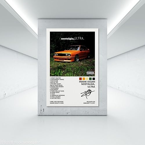 Miniatura 7 de SUANEA Frank Ocean - Póster de Nostalgia, cubierta de álbum ultra para habitación, lienzo estético, arte de pared, decoración de dormitorio, 12 x 18
