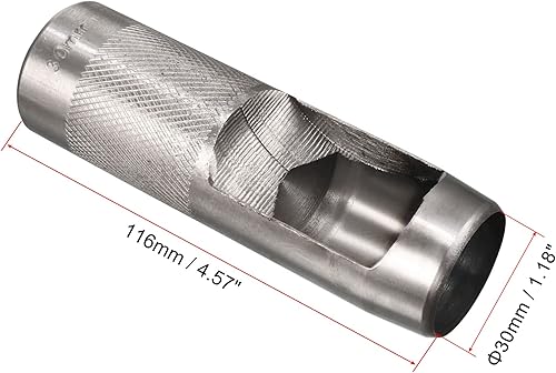 Vista 14 de uxcell Acero redondo Artesanía de cuero Agujero hueco 1.260 in para cinturón de cuero banda reloj Junta