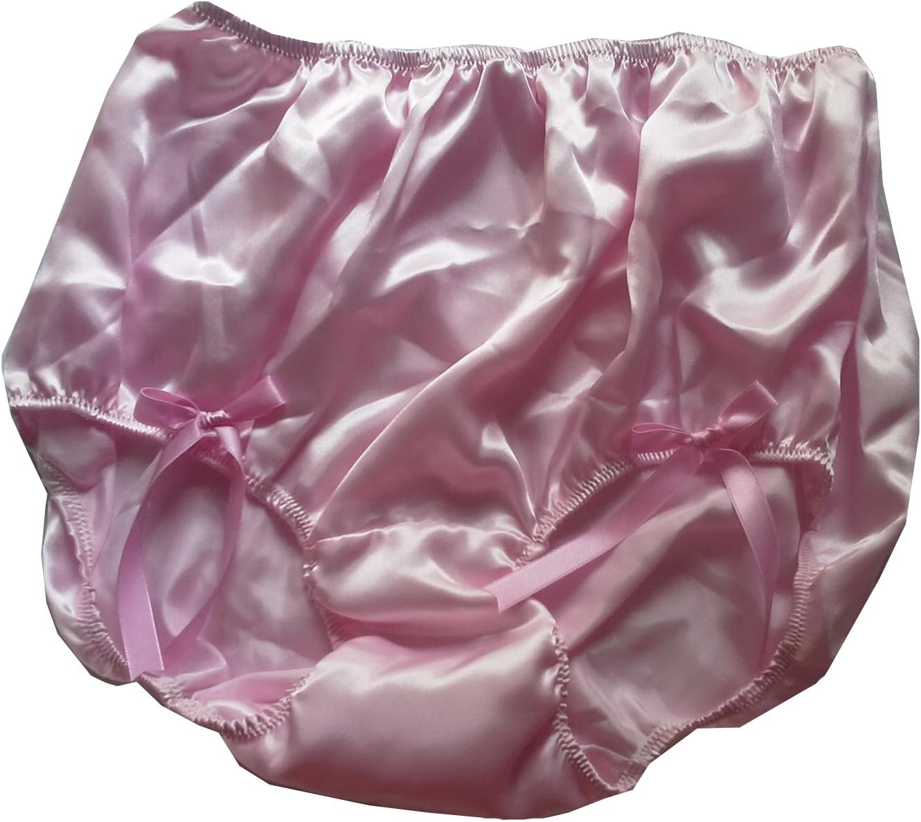 HDBN970 Pink Handmade Bow Satin Women Knickers Underwear Panties