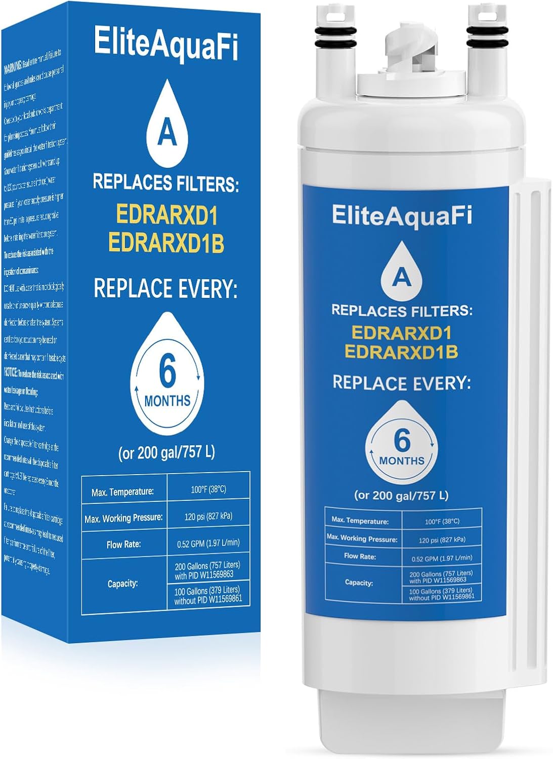 EDRARXD1 Water Filter Compatible with Whirlpool EDRARXD1 Everydrop Filter A (1 Pack)