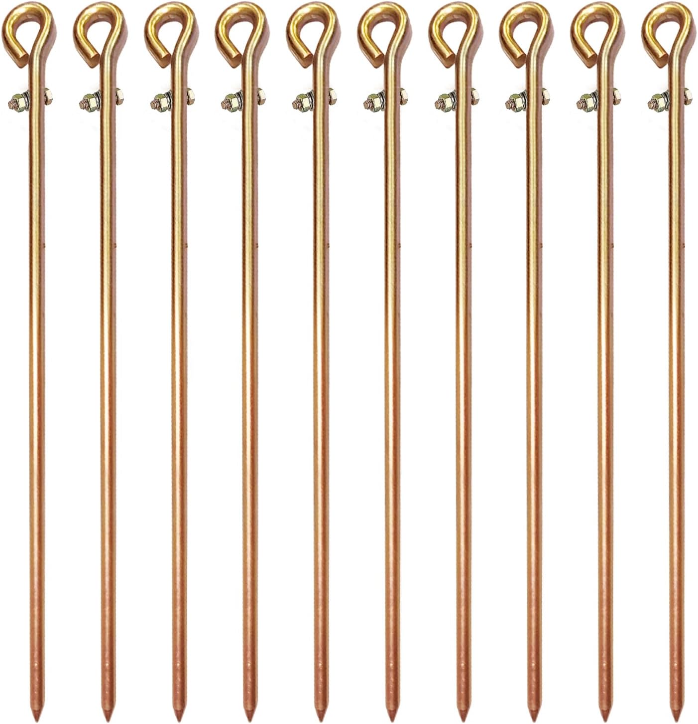 Portable Ground Rod Solid Pin-type Design Galvanized Grounding Rod,Great for Electric Fences,Antennas,Generator