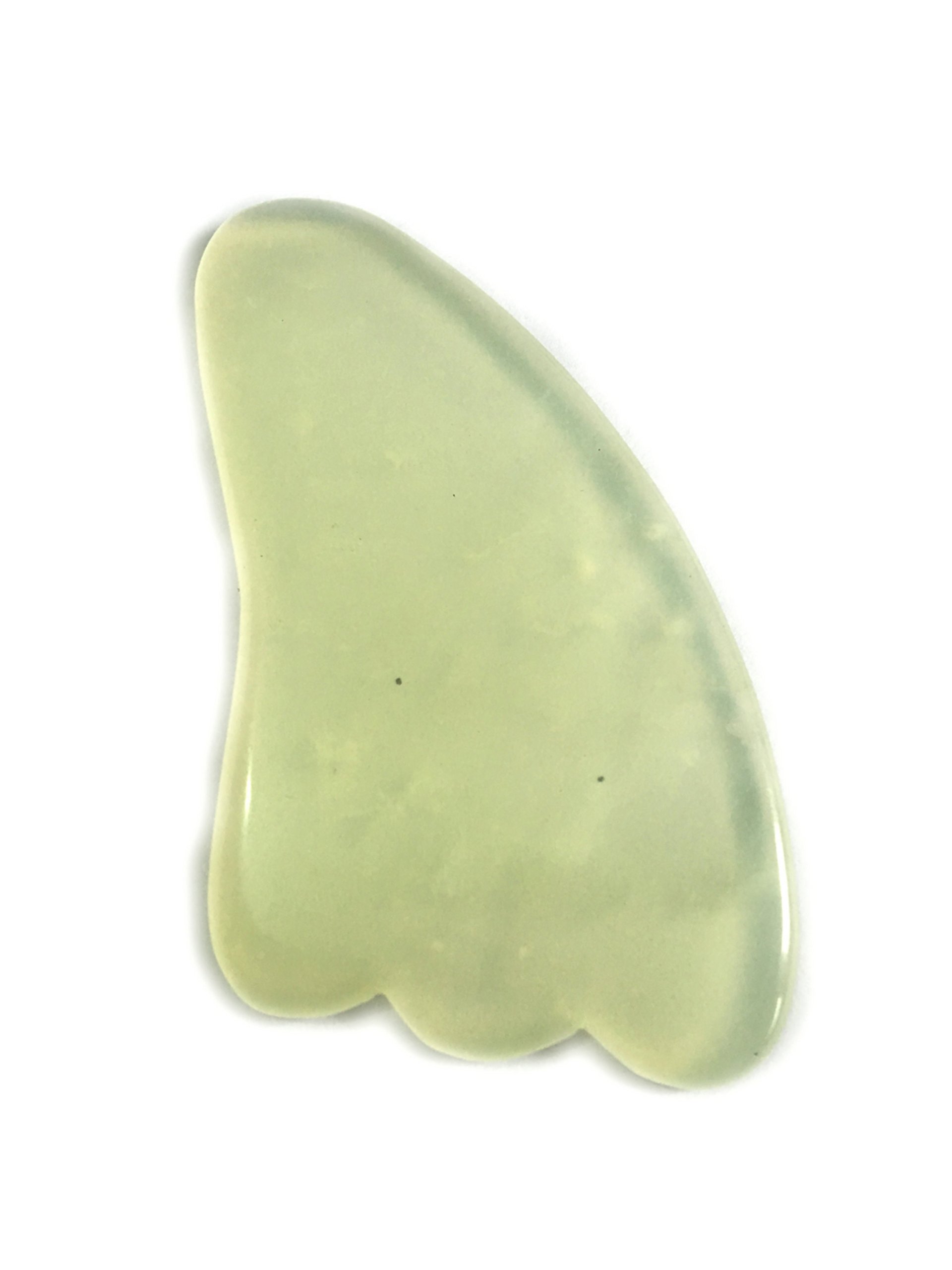 Natural Jade Guasha Board for Graston SPA Acupuncture Therapy Trigger Point Treatment on Face (Wave)