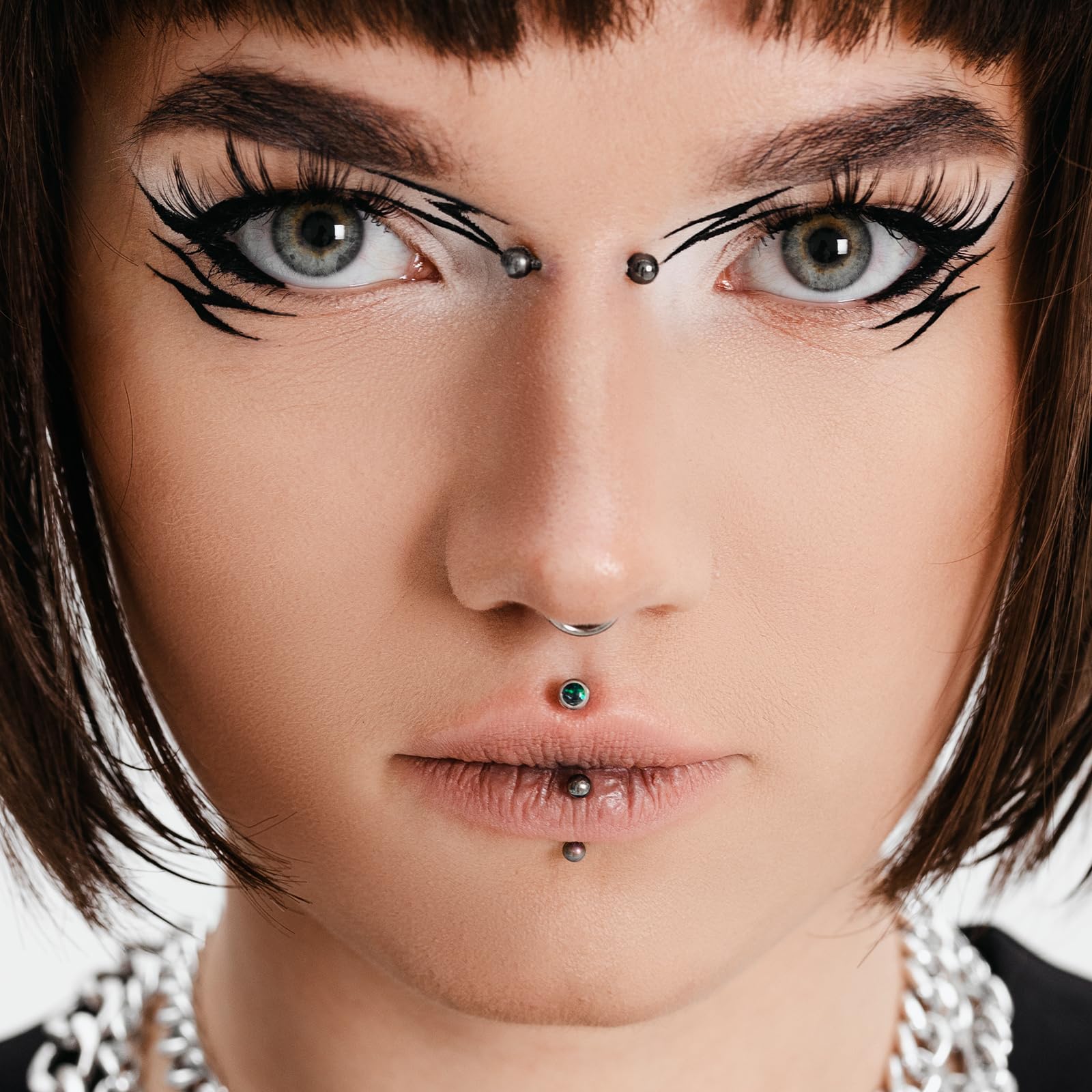 8 szt. 16 g pierścienie do nosa ze stali nierdzewnej na zawiasach bezszwowy kolczyk do nosa podkowy piercing biżuteria, muszla helix wieża warga chrząstka kolczyk dla kobiet mężczyzn