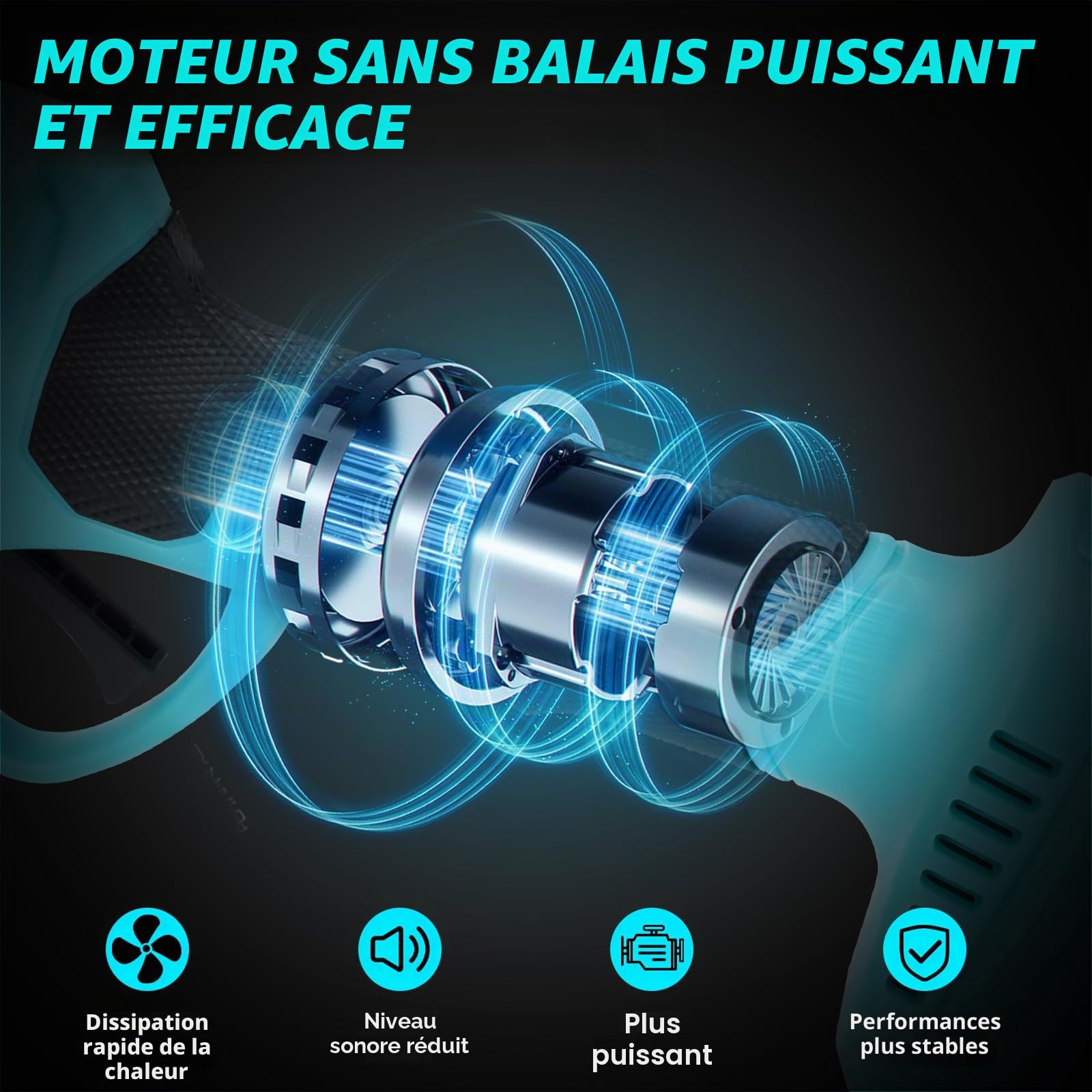 Sécateur Électrique 2-en-1 avec Perche Télescopique 4x0.5m - Réglable 1m/1.5m/2m, Coupe 43mm Secateur Electrique Sans Fil Compatible avec Makita 18V, SK7 Lame, Moteur Sans Balais (Sans Batterie)