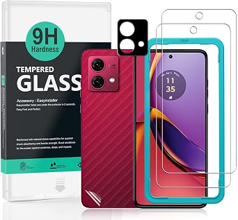 Ibywind for Motorola Moto G84 5G Screen Protector,2 Pack,9H Hardness Tempered Glass and Camera Lens Protector,with Alignment Frame,Full Coverage,Bubble Free,Fingerprint Unlock,Scratch Resistant