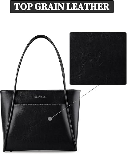 Miniatura 6 de Blofinche Monederos de cuero genuino para mujer, bolso de hombro real, estilo vintage gracia para el trabajo, las señoras portátiles de viaje