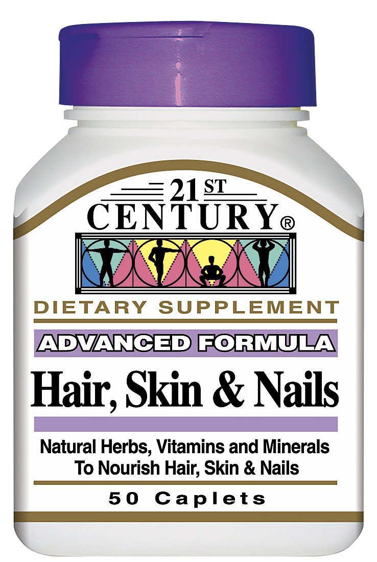 21st Century Hair, Skin & Nails - 50 Caplets, Pack of 3