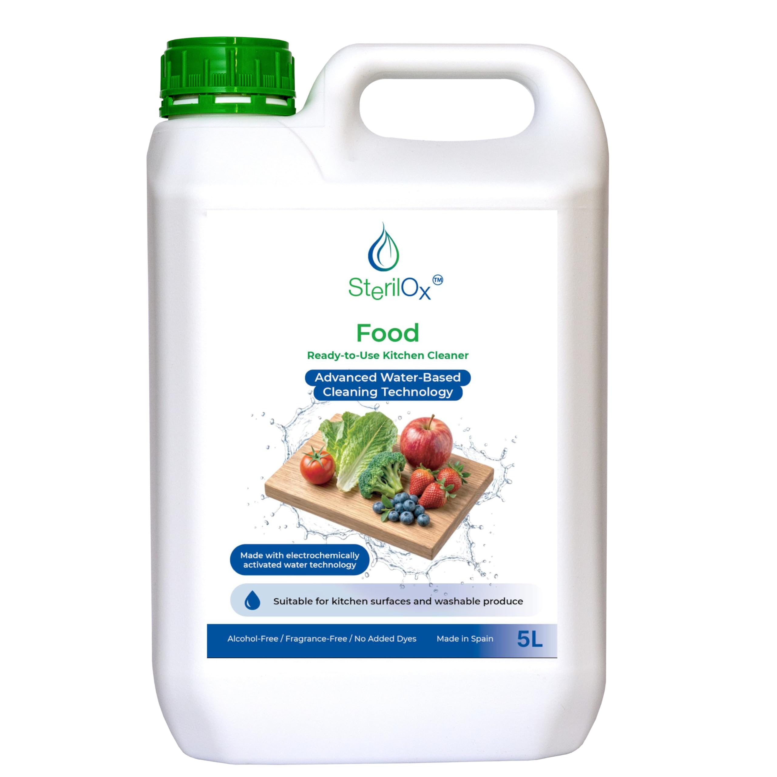 FOOD — Limpiador multiusos para la cocina — 5 l — Sin alcohol | Limpia con suavidad superficies, envases