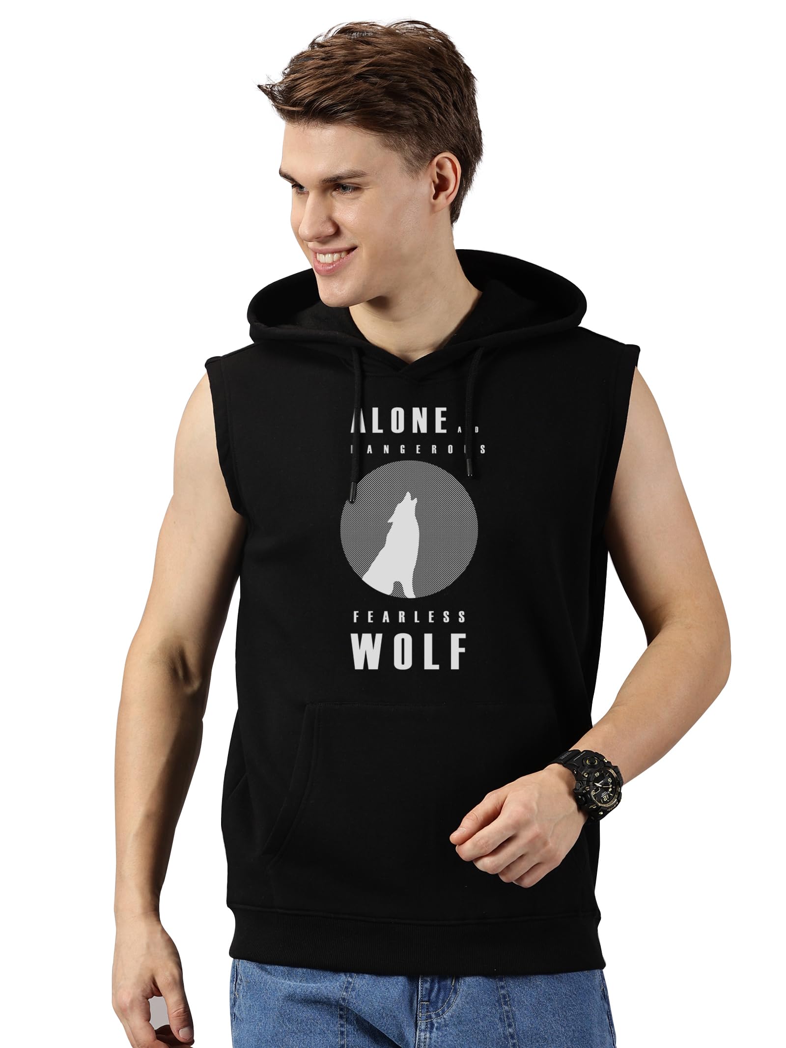 leon Men's Printed Sleeveless Hoodie-picture-14