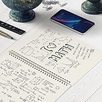 Vista 6 de AHGXG Cuaderno de papel cuadriculado A5 en espiral (paquete de 3) diario en espiral de 5.7 x 8.3 pulgadas, cuádruple rayado, con papel grueso