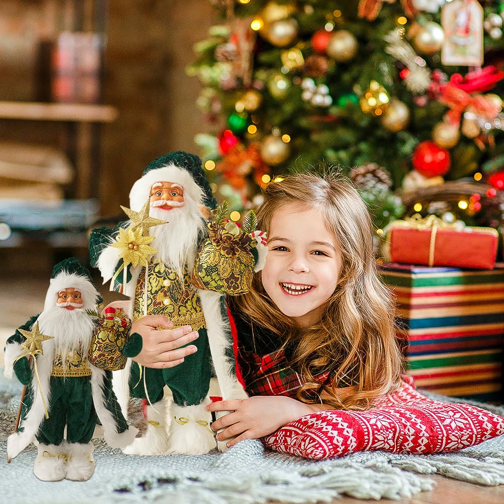 Figurina Di Babbo Natale,30 Cm Ornamento in Piedi Di Babbo