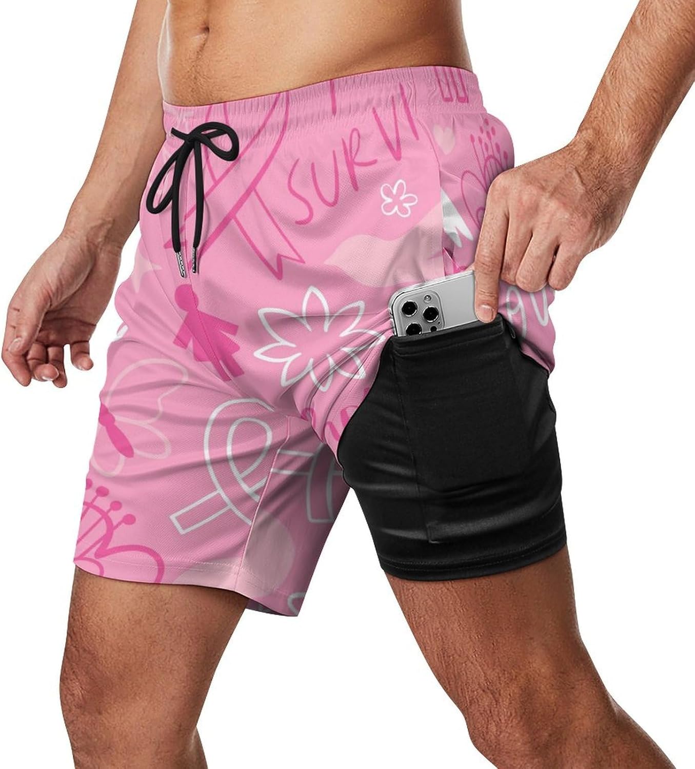 Men's Swim Trunks with Compression Liner Dinosaur Ethiopia Ubuy