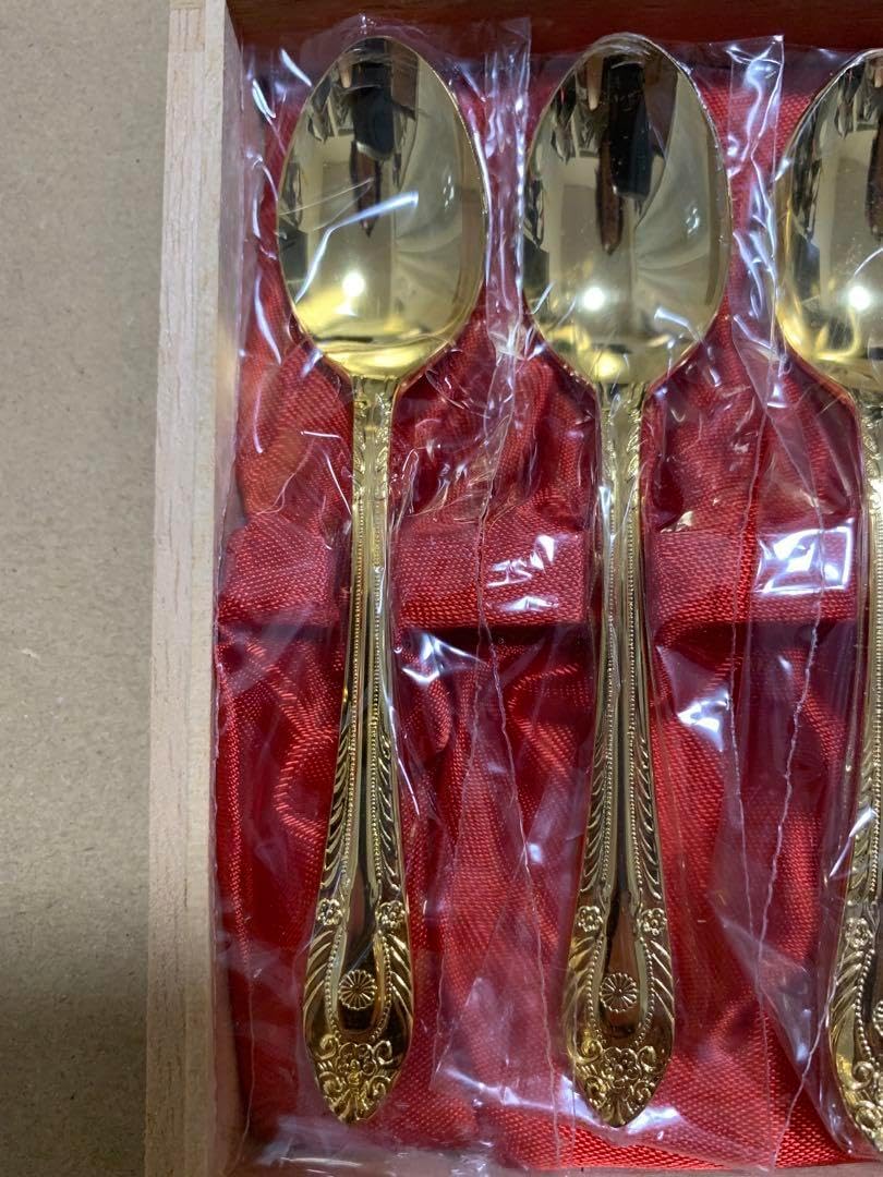 皇室特別記念品 叙勲記念 スプーン セット 菊文様 木箱入り