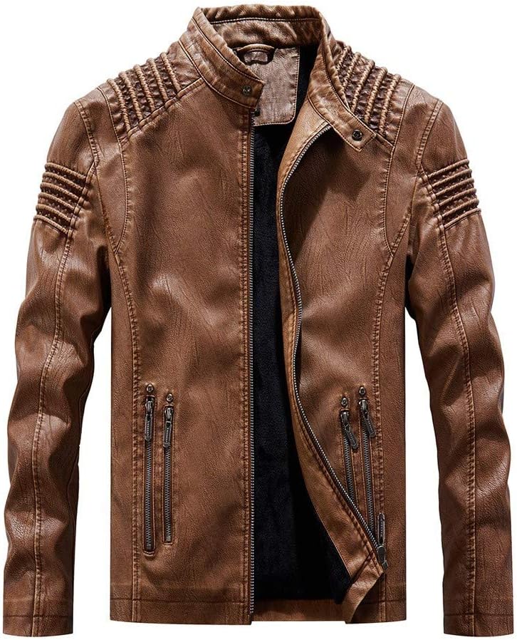 winter leather biker jacket