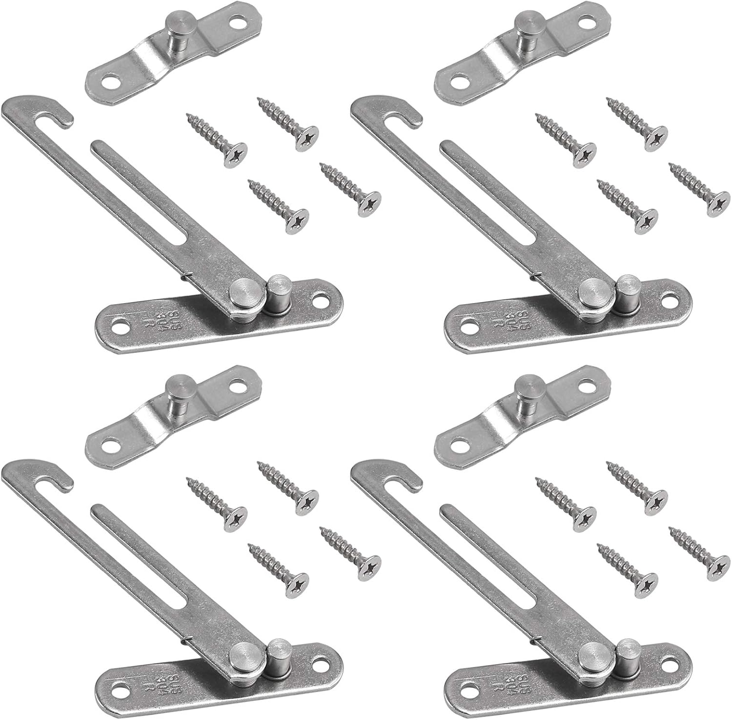 Window Restrictors Locks 4PCS 304 Stainless Steel UPVC Window Restrictor Hooks Window Limit