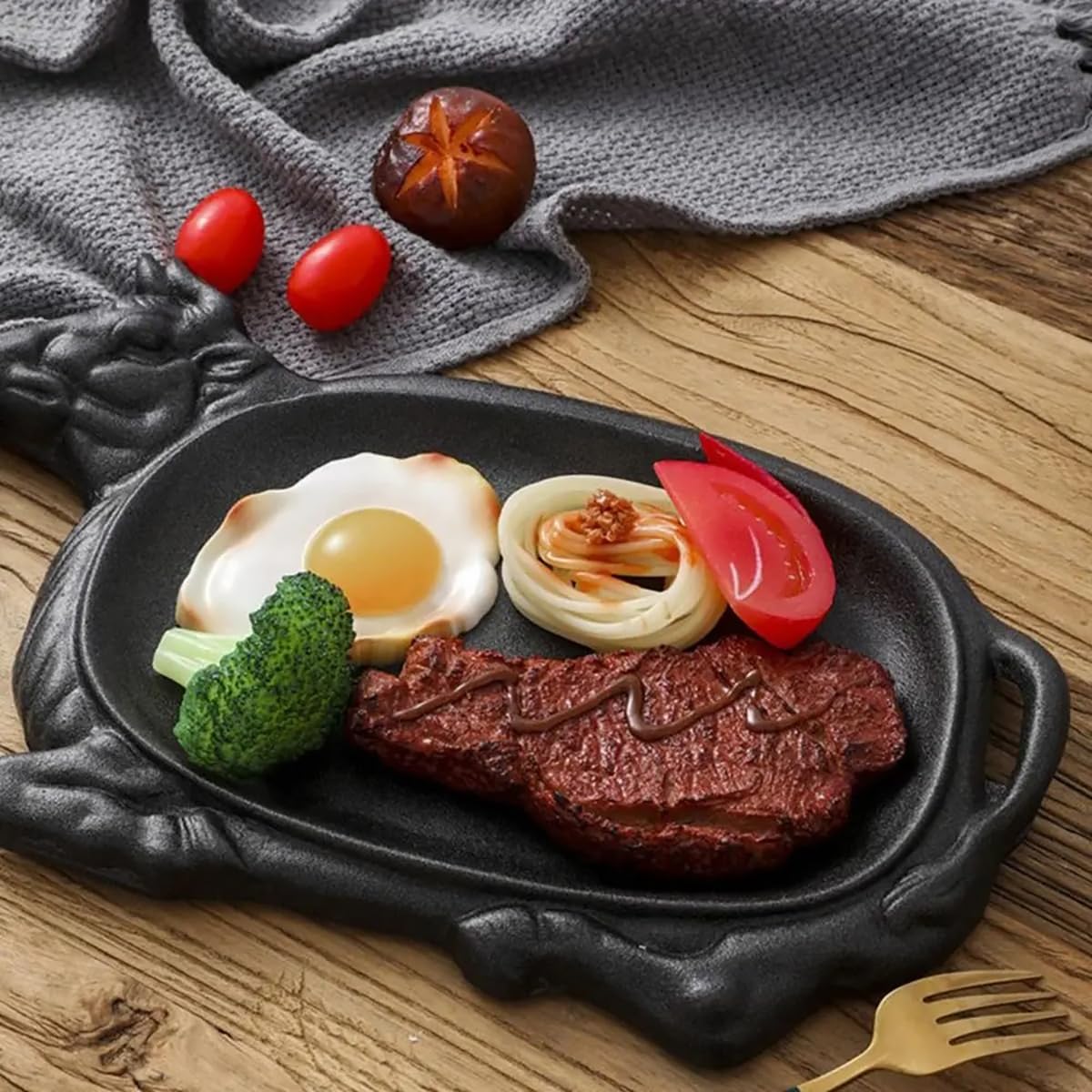 PVC Food Models 4PC Miniature Fake Steak Models - Realistic Cooked ...