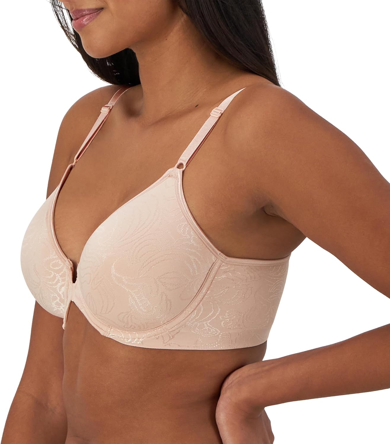 Bali Women's Underwire Bra with Front Close, Comfort Revolution Shaping T-Shirt Bra, Full Coverage (Plus Sizes) - Image 2