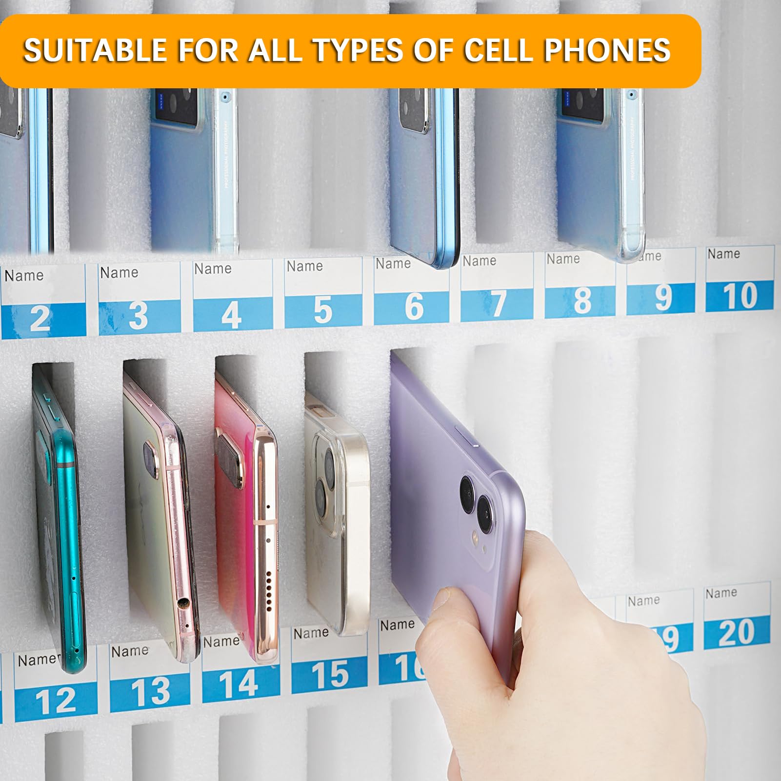 Armadietto Per Cellulari Con 36 Scomparti Trasparenti - Con Serratura Di Sicurezza, Ideale Per Scuole E Uffici